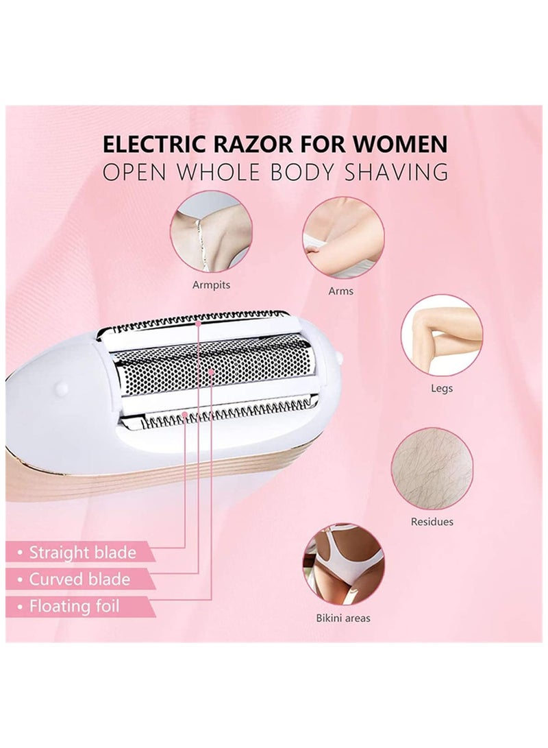 Electric Hair Removal Epilator, Portable Waterproof Painless Electric Hair Shaver, USB Rechargeable Lady Cordless Depilator, Bikini Trimmer Wet and Dry Use for Arm Bikini Leg Underarm - Image 3