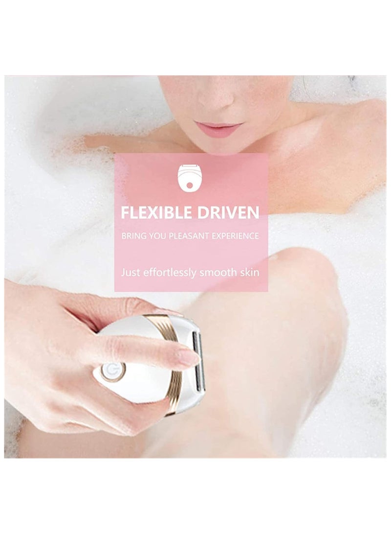 Electric Hair Removal Epilator, Portable Waterproof Painless Electric Hair Shaver, USB Rechargeable Lady Cordless Depilator, Bikini Trimmer Wet and Dry Use for Arm Bikini Leg Underarm - Image 5