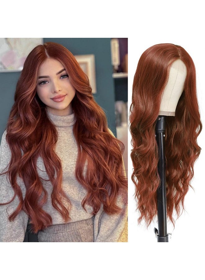 Auburn Wig For Women 26 Inch Long Auburn Wavy Wigs For Women Natural Looking Cooper Red Wig Heat Resistant Synthetic Hair Wig Middle Part Cooper Red Curly Wig For Daily Party Use - pzsku/Z44EFCFBB440B6A3AD206Z/45/_/1721025171/bbe17158-b3ba-4873-8e70-279eb1d53220