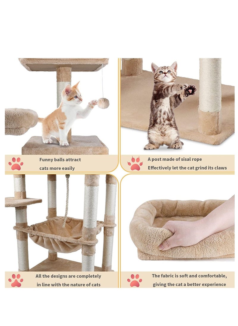 Neostyle Neostyle Large Multi Level Tree for Indoor Cats 4 Layer Beige  - Image 4