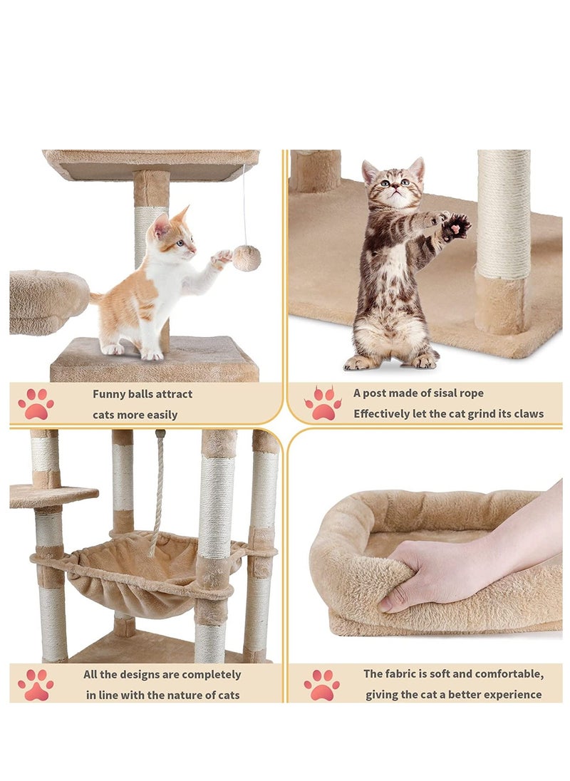 Neostyle Neostyle Large Multi Level Tree for Indoor Cats 4 Layer Beige  - Image 3