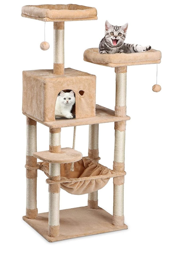Neostyle Neostyle Large Multi Level Tree for Indoor Cats 4 Layer Beige  - Image 1