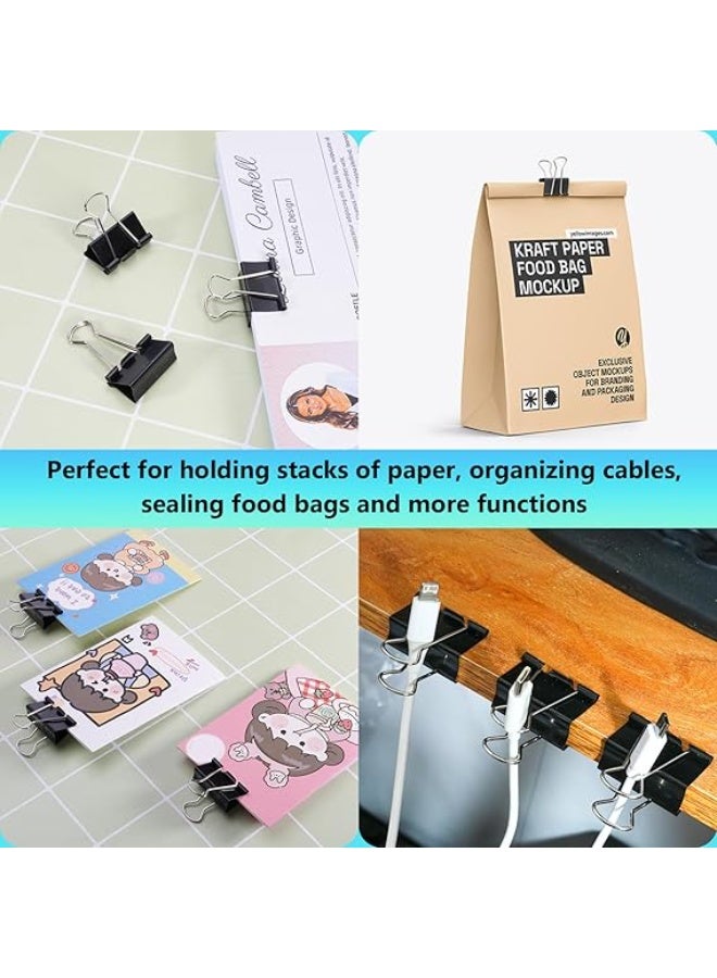 EVERGREEN binder clips 1 pack 12 pcs , 32 mm size, black - Image 4