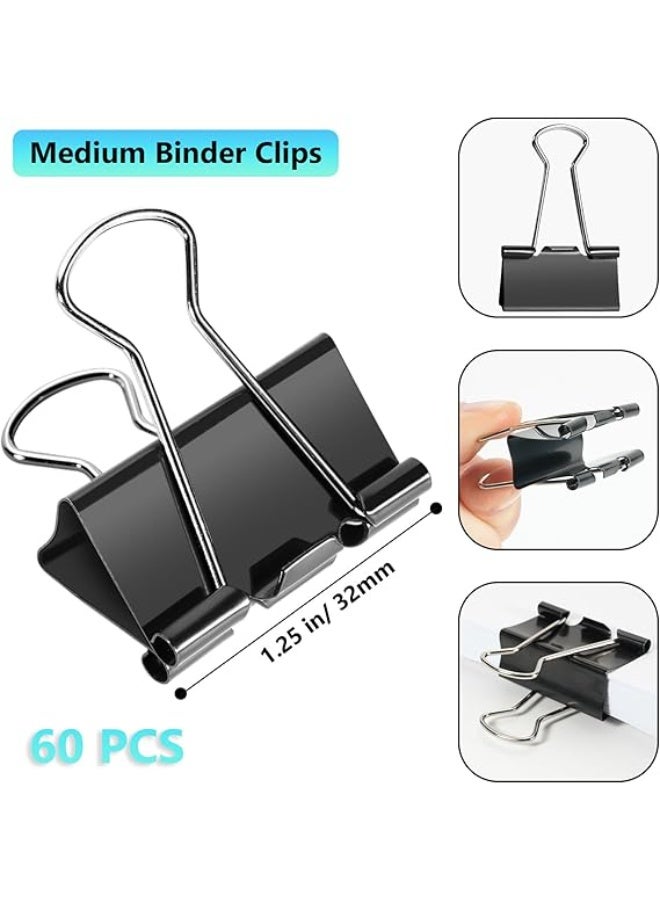 EVERGREEN binder clips 1 pack 12 pcs , 32 mm size, black - Image 2