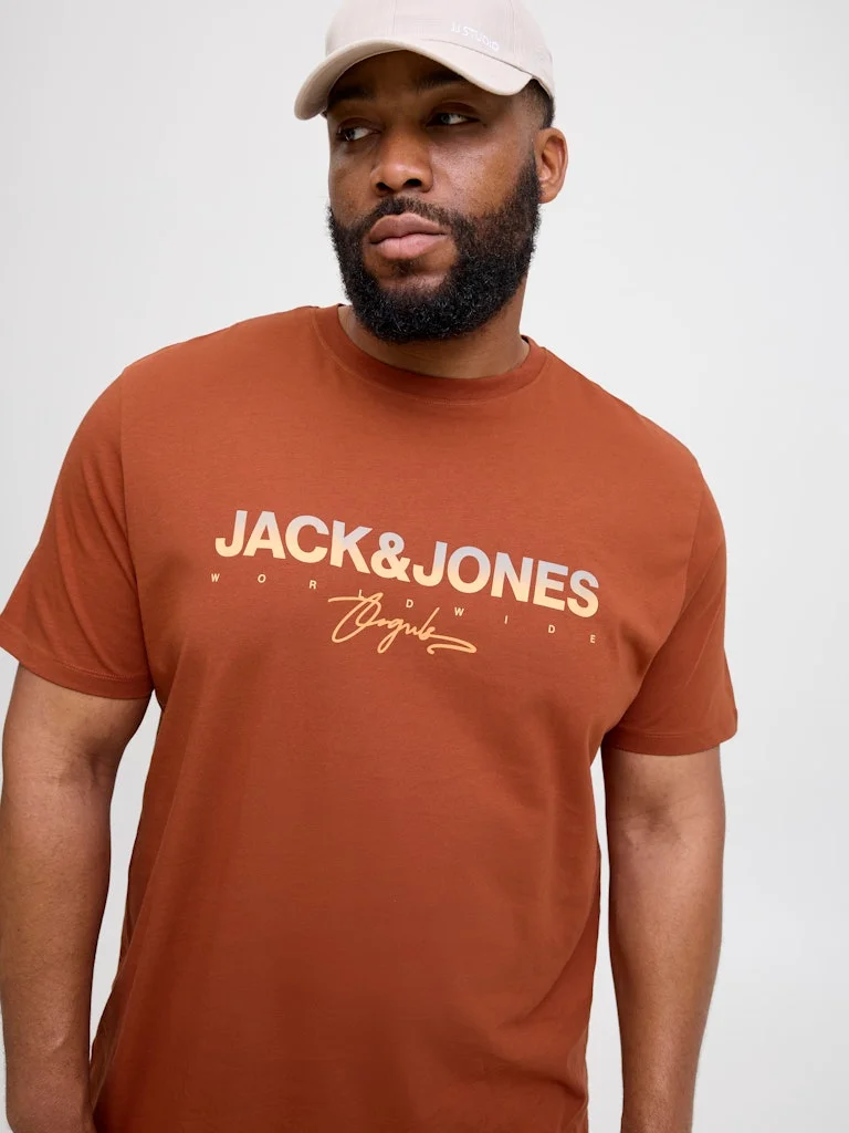 جاك اند جونز Plus Size Crew Neck T-Shirt