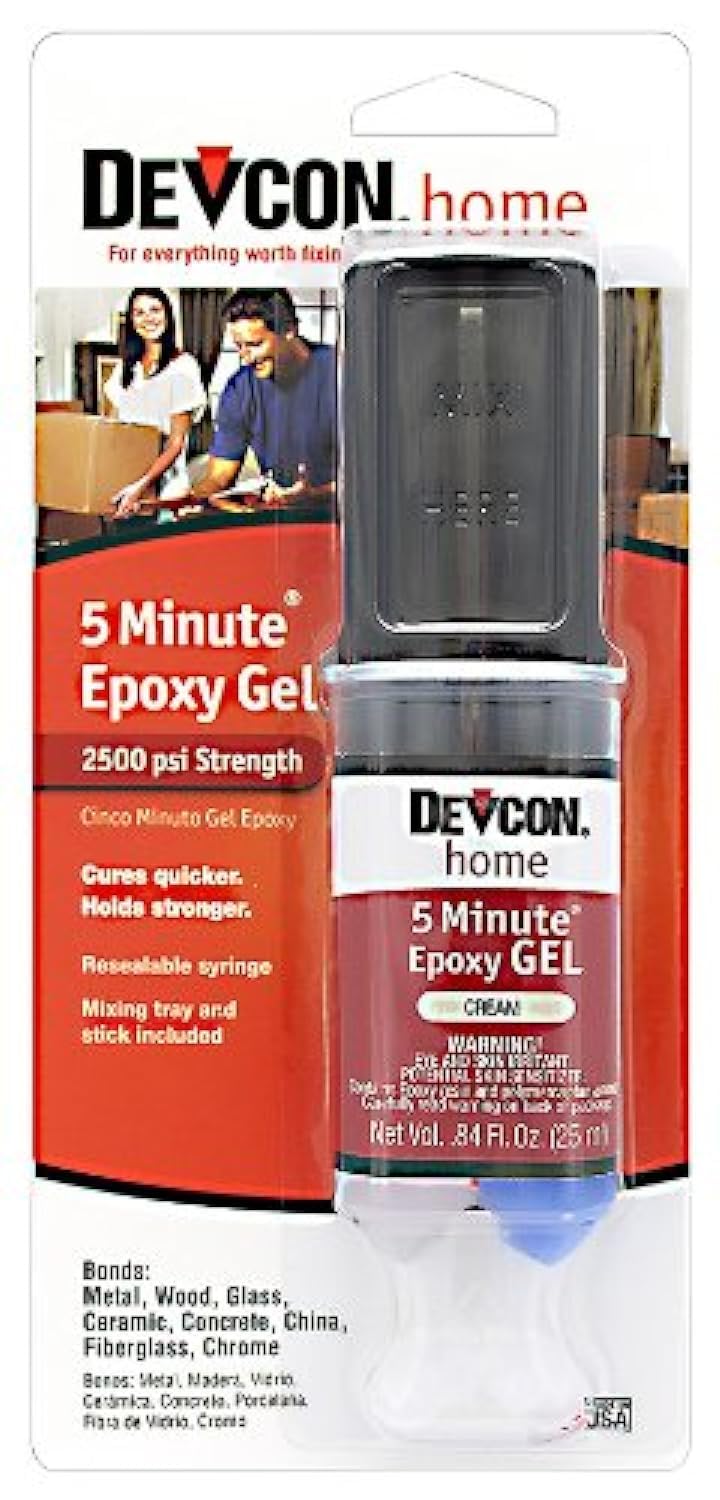 Devcon (21045-6PK) 5-Minute Epoxy Gel - 25 ml Dev-Tube, (Pack of 6) - Image 1