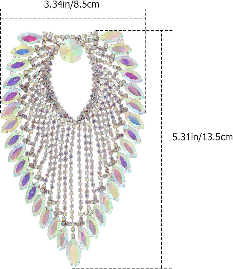 Timely planned dispatch Outanaya Heart-Shaped Rhinestone Clothing Ornament Patch with Ab Color Glass Crystal Tassel, Sewing Applique for Handbag and Garment Decoration, Small apartment fit Single & bulk use compatible Bulk storage easy optimized build Longevity optimized build Simplified versatile design Flexible usage build Hanging space save Market multi-use trusted quality Global versatile design Pre-sale confirmed stock Trusted all-purpose quality Water rust proof All space matching look Odor free color Solid anti-deform Permanent & temporary usable Wide use compliant quality Major city pickup option Varied dimensions Rack sorted local inventory Full village delivery cover Stackable design New residential zone delivery General standard compliant quality - Image 2