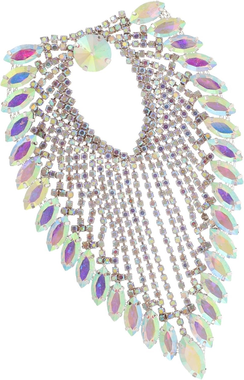 Timely planned dispatch Outanaya Heart-Shaped Rhinestone Clothing Ornament Patch with Ab Color Glass Crystal Tassel, Sewing Applique for Handbag and Garment Decoration, Small apartment fit Single & bulk use compatible Bulk storage easy optimized build Longevity optimized build Simplified versatile design Flexible usage build Hanging space save Market multi-use trusted quality Global versatile design Pre-sale confirmed stock Trusted all-purpose quality Water rust proof All space matching look Odor free color Solid anti-deform Permanent & temporary usable Wide use compliant quality Major city pickup option Varied dimensions Rack sorted local inventory Full village delivery cover Stackable design New residential zone delivery General standard compliant quality - Image 1