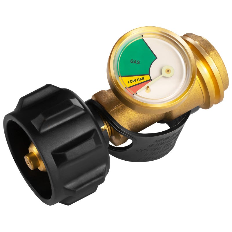 DOZYANT Propane Tank Gauge Level Indicator Leak Detector Gas Pressure Meter Universal for RV Camper, Cylinder, BBQ Gas Grill, Heater and More Appliances-Type 1 Connection - Image 1
