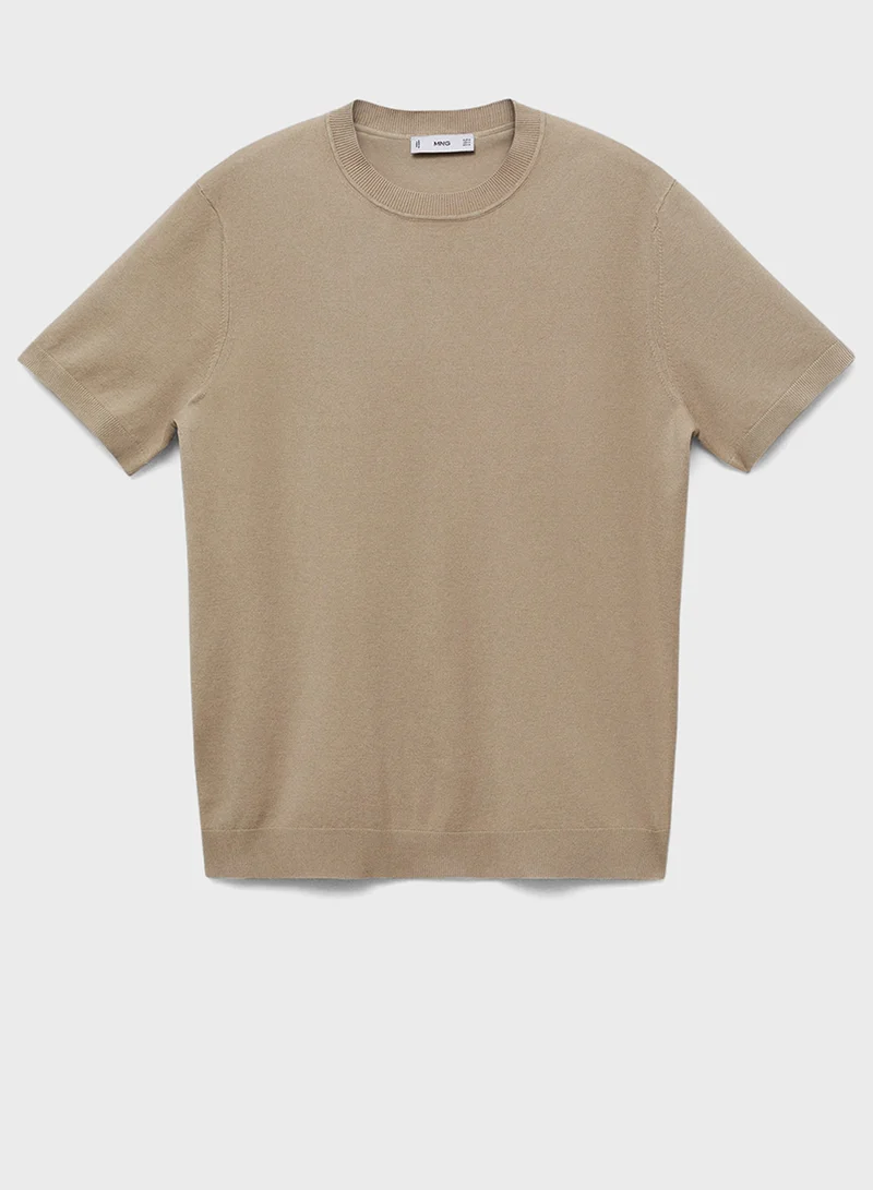 Mango Man Essential Crew Neck T-Shirt