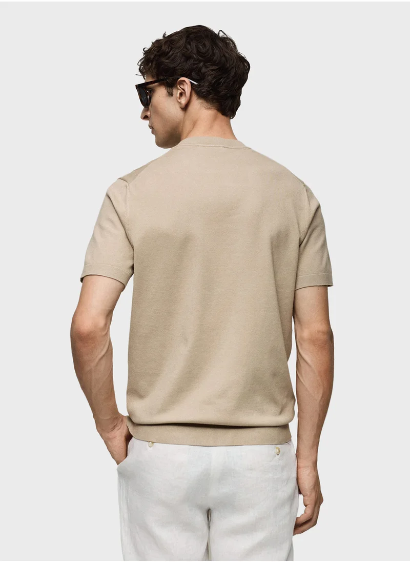 Mango Man Essential Crew Neck T-Shirt