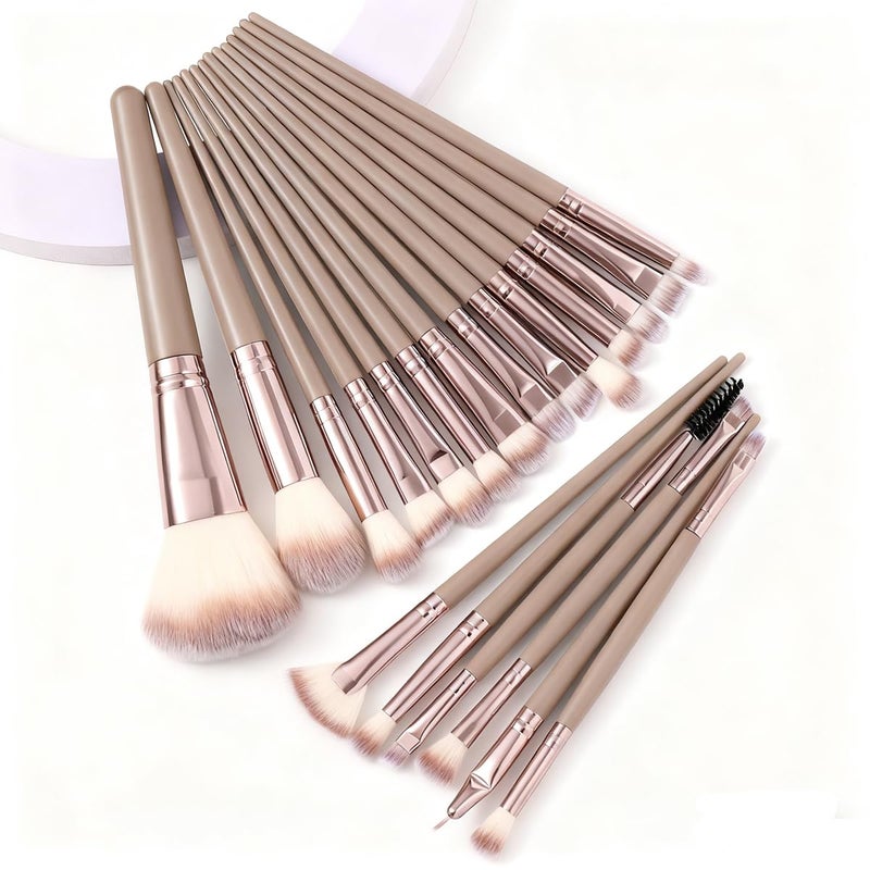 KOLIGHT ® Pack of 20pcs Cosmetic Eye Shadow Sponge Eyeliner Eyebrow Lip Nose Foundation Powder Makeup Brushes Sets (champagne gold) - Image 1