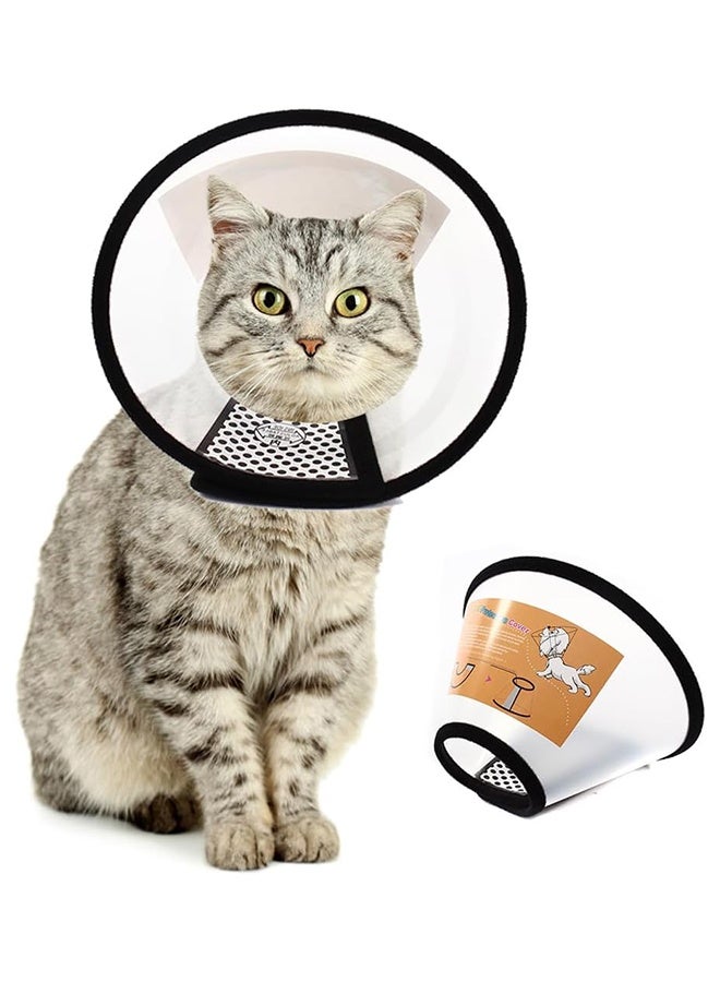 غنافوتو أداة الاستحمام أداة الاستحمام غطاء حماية لشفاء الجروح للقطط الكلب غطاء حماية مخروطي الشكل مضاد للعض طوق حماية الحيوانات الأليفة طوق حماية الحيوانات الأليفة، مناسب للكلاب التي يتراوح وزنها بين 6-8 كجم والقطط التي يتراوح وزنها بين 8-10 كجم - Image 1