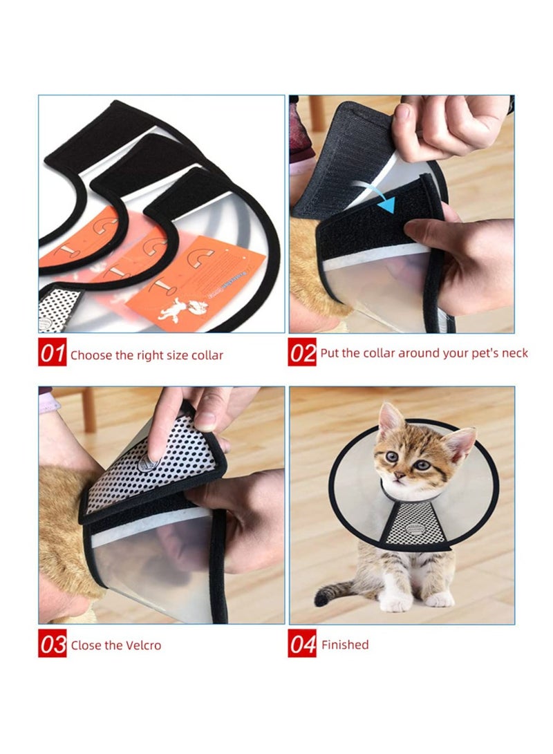غنافوتو أداة الاستحمام أداة الاستحمام غطاء حماية لشفاء الجروح للقطط الكلب غطاء حماية مخروطي الشكل مضاد للعض طوق حماية الحيوانات الأليفة طوق حماية الحيوانات الأليفة، مناسب للكلاب التي يتراوح وزنها بين 6-8 كجم والقطط التي يتراوح وزنها بين 8-10 كجم - Image 2