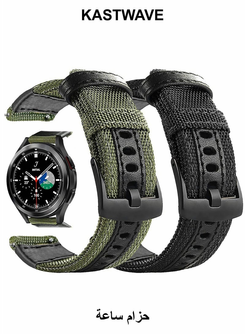 KASTWAVE 20mm Nylon Strap Compatible for Samsung Galaxy Watch 4 40mm 44mm/ for Galaxy Watch 4 for Classic 42mm 46mm - Image 1