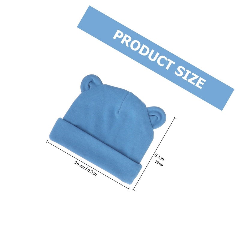 Soft Bear Ear Cotton Hats For Boys 0 12 Months 6 Pack Multi Color - Image 3