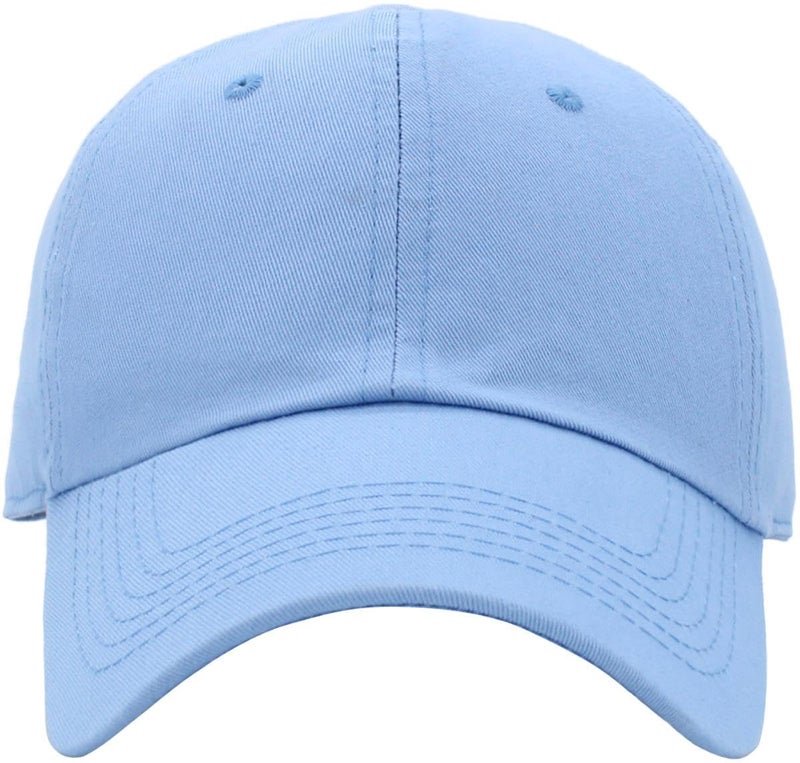 KBETHOS KB-LOW SKY Classic Cotton Dad Hat Adjustable Plain Cap. Polo Style Low Profile (Unstructured) (Classic) Sky Adjustable - Image 2