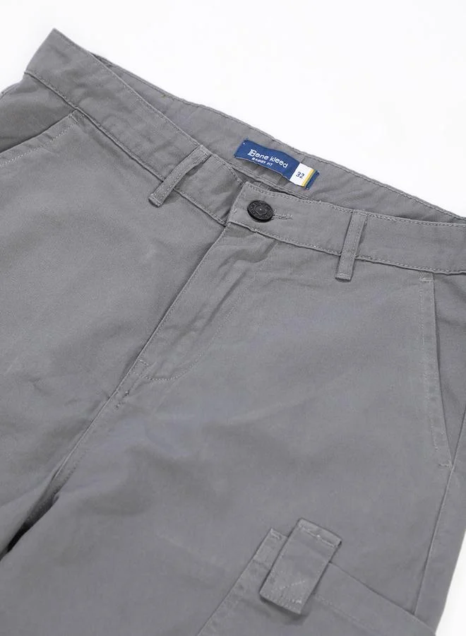 ستايلي Men Grey Baggy Fit Cargo Trousers By Bene Kleed
