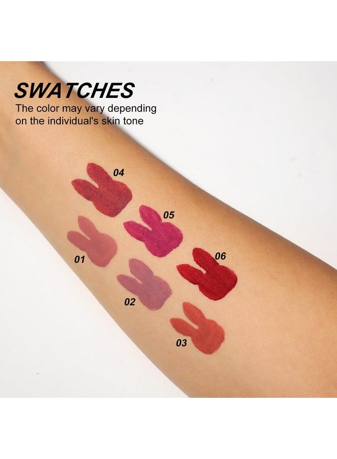 YOUNG VISION 6-Pc Matte Nude Liquid Lipstick Set - Long-Lasting & Pigmented Shades, Lip Gloss Bundle Gift Collection For Girls/Women - Image 2