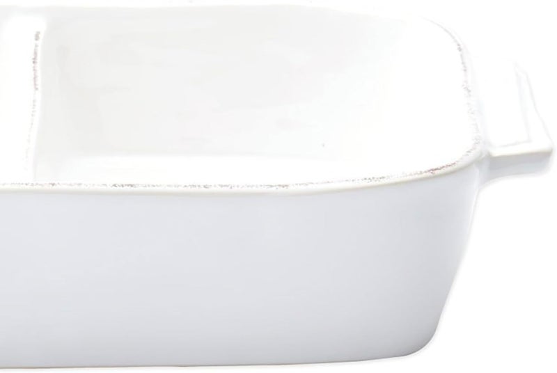 Vietri Vietri Melamine Lastra White Unbreakable ThreePart Server 135 Dish for Serving Snacks  Dips  - Image 2