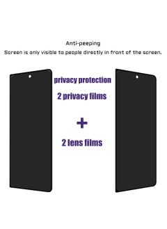 Excefore Anti-peeping Tempered Glass for Samsung Galaxy Z Fold 5 Screen Protector Camera Lens Protector and Anti-peeping Screen Protector (2+2 Pack)  - Image 5