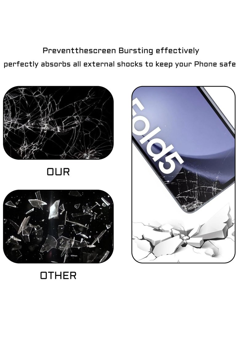 Excefore - Anti-peeping Tempered Glass for Samsung Galaxy Z Fold 5 Screen Protector Camera Lens Protector and Anti-peeping Screen Protector (2+2 Pack) - Image 1