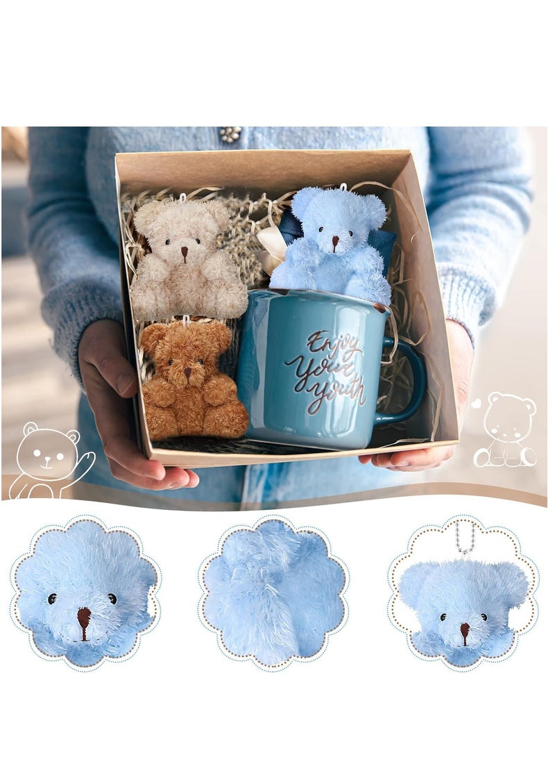 Plush Teddy Bear Pendant, Mini Plush Animal Soft Bear Doll Toys for Keychain Bag DIY Decorations, Birthday Wedding Graduation Gifts, Gift Box Filled Party Decorations (8pcs)  - Image 2