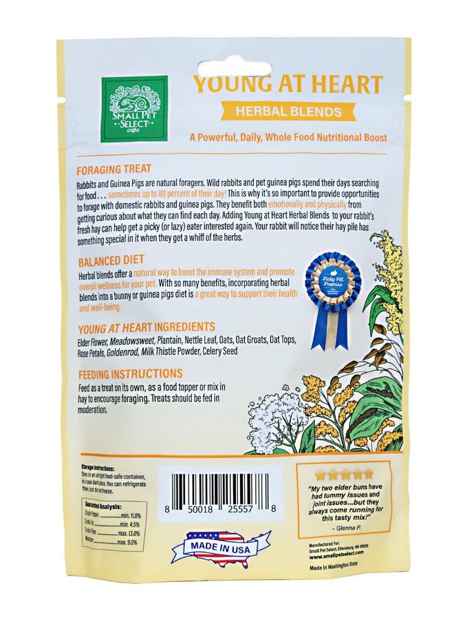Small Pet Select - Young at Heart Herbal Blend, a Natural Herbal Treat for Rabbits and Guinea Pigs, 2.5oz - Image 4
