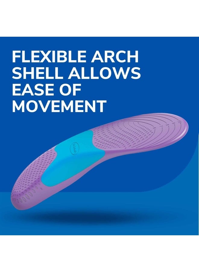 Dr. Scholl's Walk Longer Insoles, Comfortable Plush Foam Cushioning Inserts for Walking, Hiking, and Standing on Feet All-Day, Stop Soreness in Feet & Legs, Trim to Fit Women's Shoe Size 6-10, 1 Pair  - Image 3