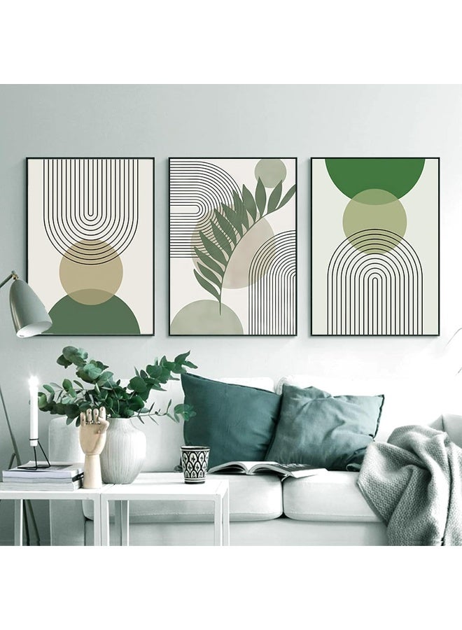 Home Trove Hmdkhi Modern Geometric Line Picture, Abstract Picture Set, Living Room, Bedroom, Poster Wallpaper Art Decoration, Frameless (Wall Picture-14.20 X 30 Cm X 3)  - Image 1