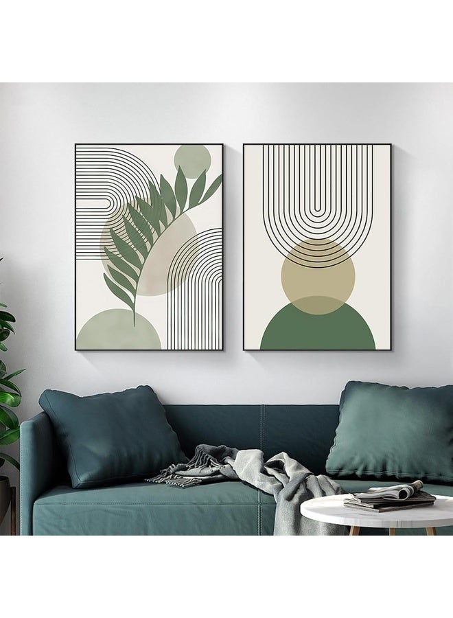 Home Trove Hmdkhi Modern Geometric Line Picture, Abstract Picture Set, Living Room, Bedroom, Poster Wallpaper Art Decoration, Frameless (Wall Picture-14.20 X 30 Cm X 3)  - Image 2