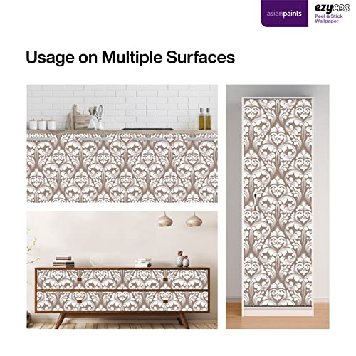Asian Paints EzyCR8 Ornate Victorian Motifs| Self Adhesive Wallpaper (45x300cm)| DIY Wall Decor|Water-Resistant| Living Room|Puja Room| Multi Surface Application, Kids Room, Play Room - Image 5