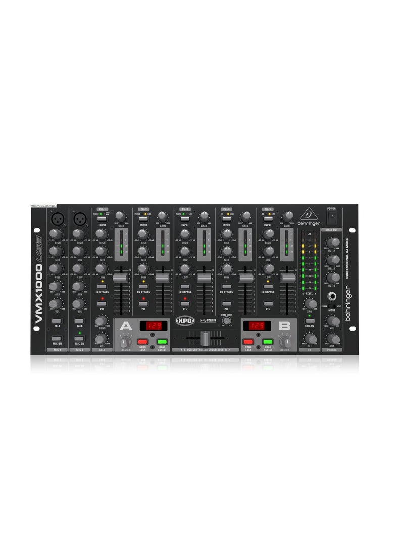 behringer - Behringer Professional 7-Channel Rack-Mount DJ Mixer with USB/Audio Interface, BPM Counter and VCA Control - Image 1