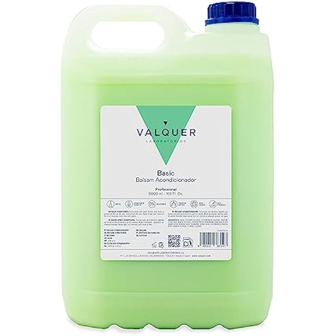 Valquer Laboratorios VALQUER PROFESIONAL REVITALISING HAIR CONDITIONER WITH NATURAL KERATIN, BALM CONDITIONER, HAIR CONDITIONER, VEGAN, SILK EFFECT, 5000 ML - Image 1