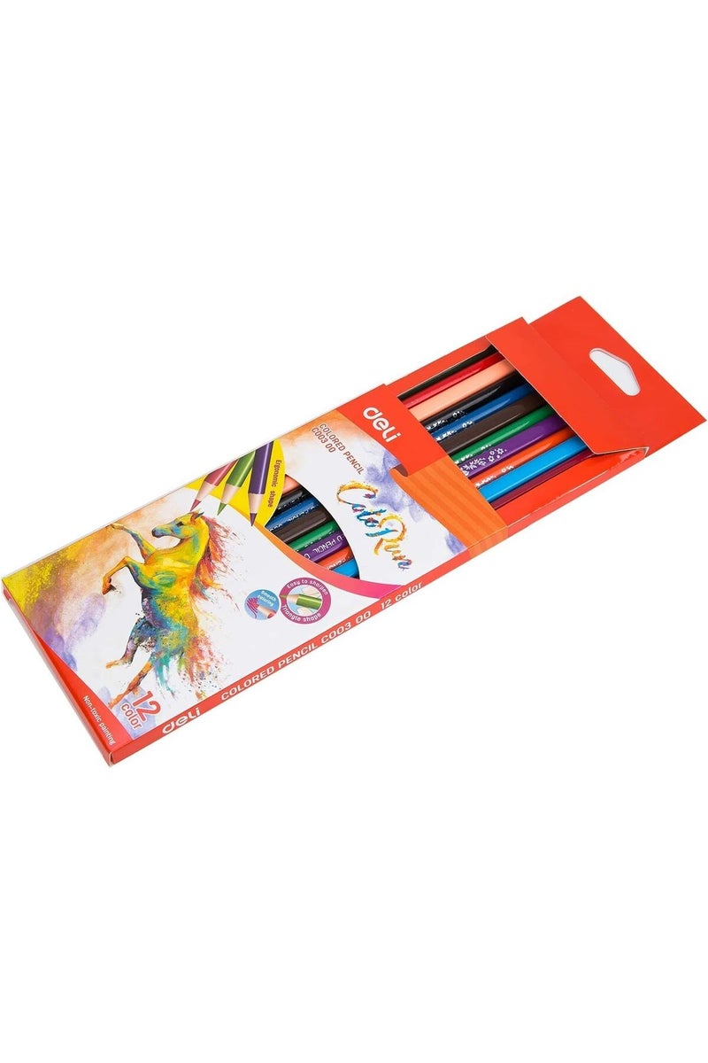 Deli EC00300 ColoRun Colored Pencil - 12 Pieces - Image 3