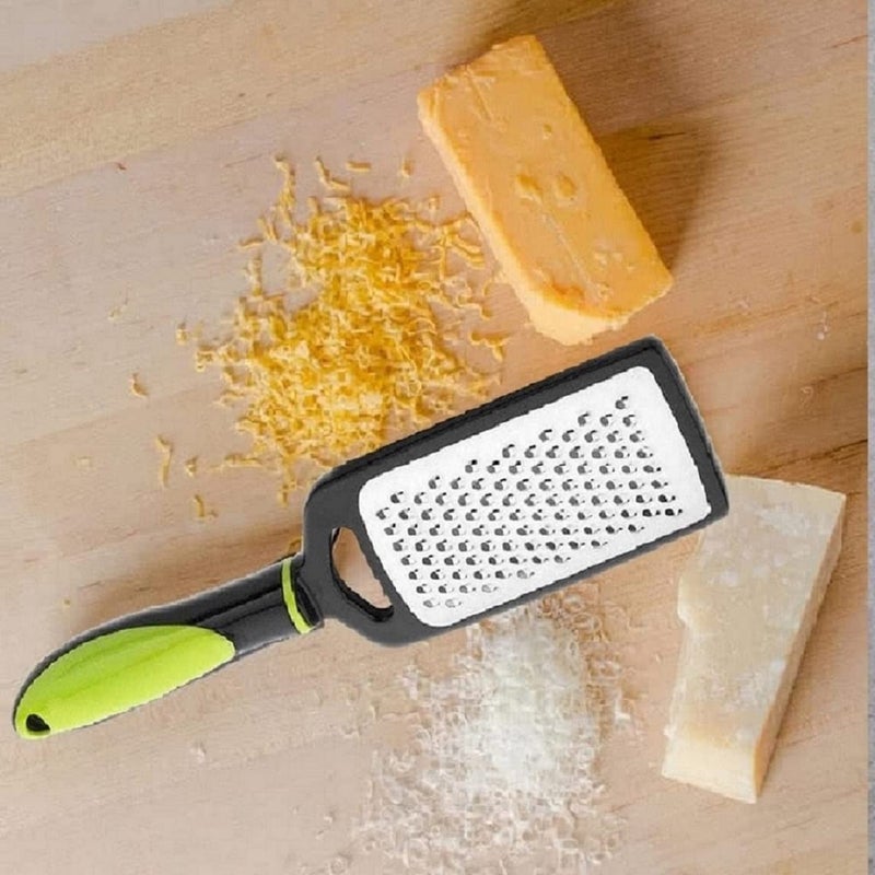 VONITY Cheese Grater Lemon Zester for Kitchen Ginger Garlic Chocolate Vegetables Fruits Stainless Steal Plastic Handle Pizza Cutter and for Sandwich Pastry for Kitchen use Multi Color P987 - Image 5