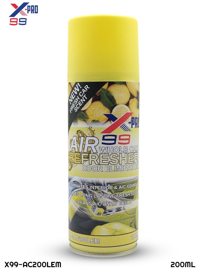 X Pro 99 3 pcs  X-99 Pro Whole Car Air Freshener Lemon Scent 200ml Odor Eliminator AC Cleaner Interior Deodorizer Spray for Car Cabin Refresh Long Lasting Fragrance - Image 5