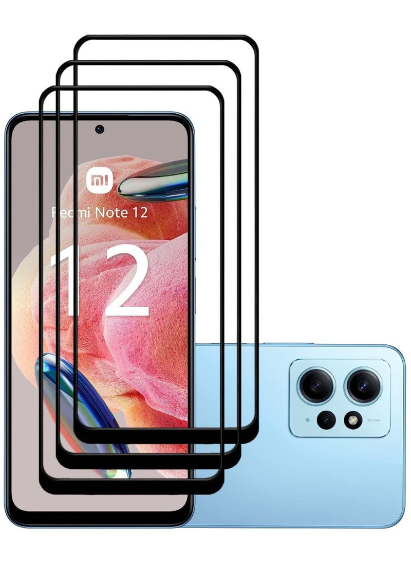 ACLIX 3 Pieces Antistatic ESD Dustproof Premium Quality High Definition Tempered Glass Screen Protector Designed For Xiaomi Redmi Note 12 4G - Image 1