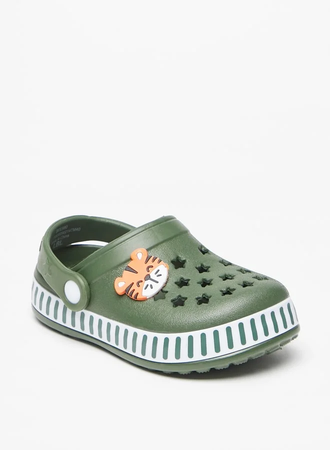 LBL by Shoexpress Boys Cat Accent Slip-On Clogs