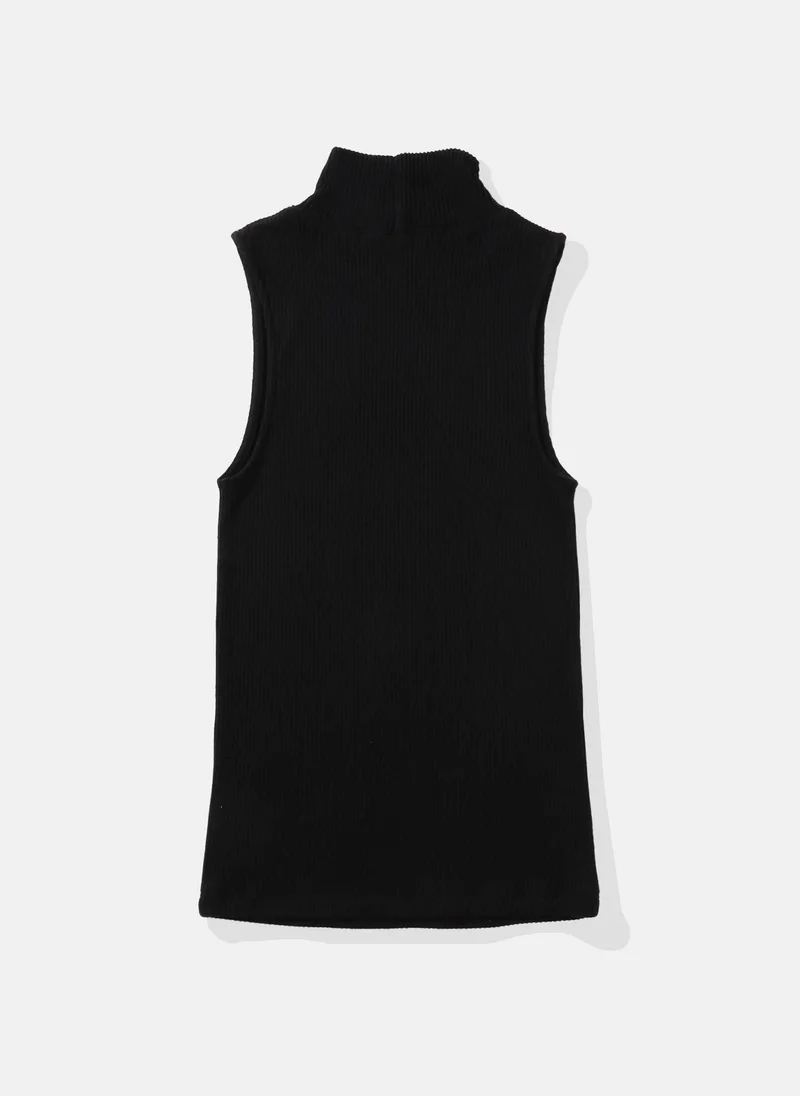 American Eagle AE Ribbed Mock Neck Tank Top
