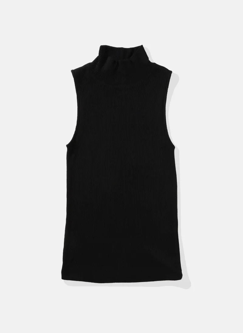 American Eagle AE Ribbed Mock Neck Tank Top