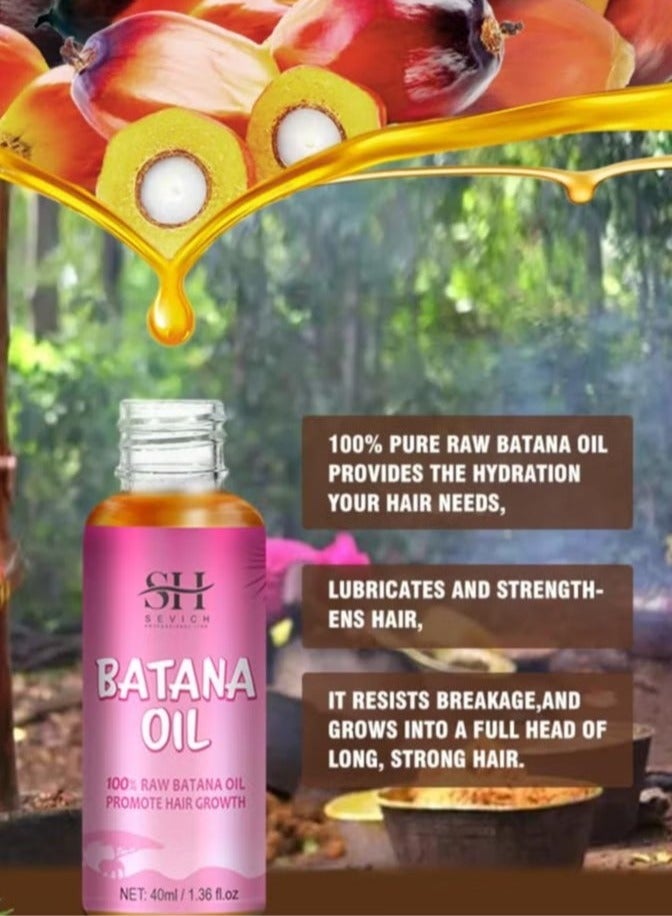 Sevich Natural Batana Oil for Hair Care Hair Conditioner Oil for Thin Hair Repair Damaged Hair Nourishes Thin Hair Scalp Skin and Loss Hair Growth Fit for All Hair Types Raw Batana Oil - Image 4