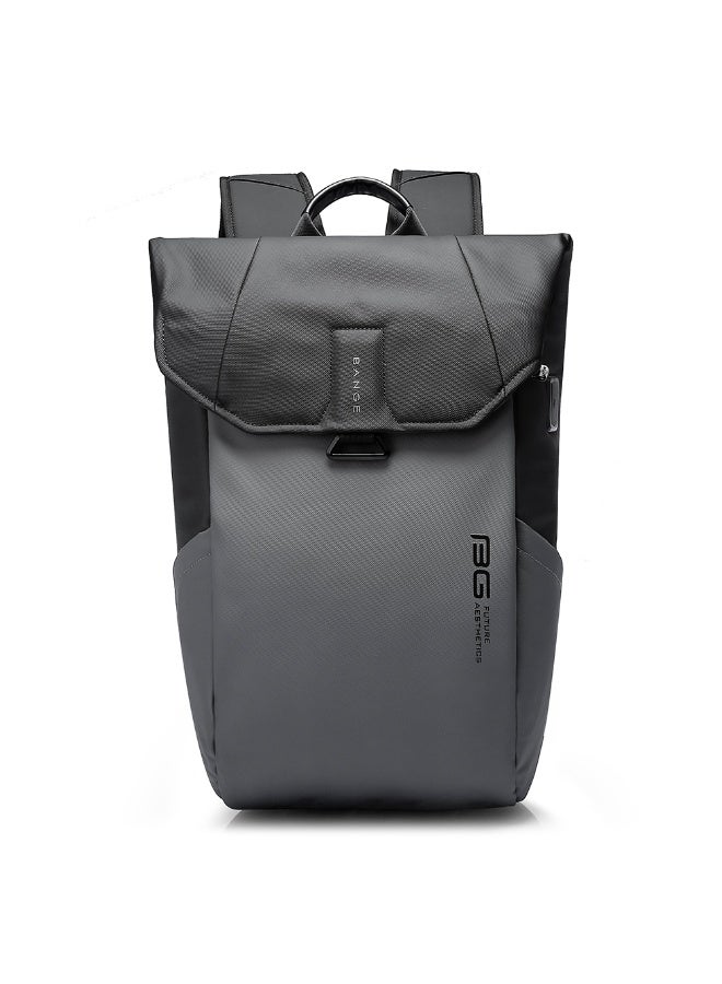 BANGE Waterproof Travel Men Bag Casual Sports Laptop Backpack Model 2575 Grey - Image 1