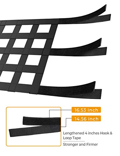 JOYTUTUS Mesh Cargo Net Roof Storage Netting Hammock Roll Cage Bar Restraint for 1987-2024 Wrangler YJ TJ JK JL & Gladiator JT - Image 5