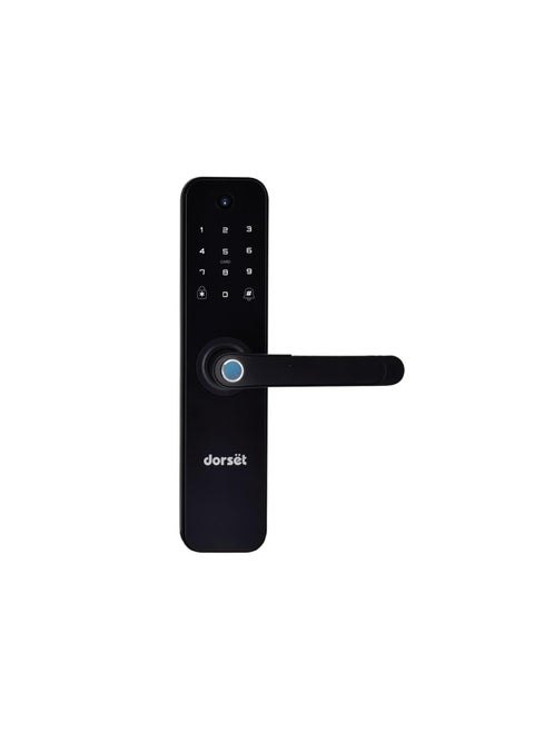 Dorset DG 204 Smart Door Lock with WiFi in Built and Integrated Camera Digital Lock with Fingerprint Pin RFID Mobile App Key Access 2 Years Warranty Door Thickness 3590 mm Black