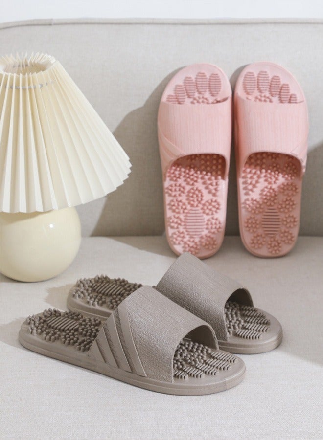 Massage Slippers for Plantar Fasciitis for Men, Acupuncture Slippers Plantar Pain Relief Non-Slip Massage Sandals Men Stress Relief for Bathï¼Greyï¼ - Image 5