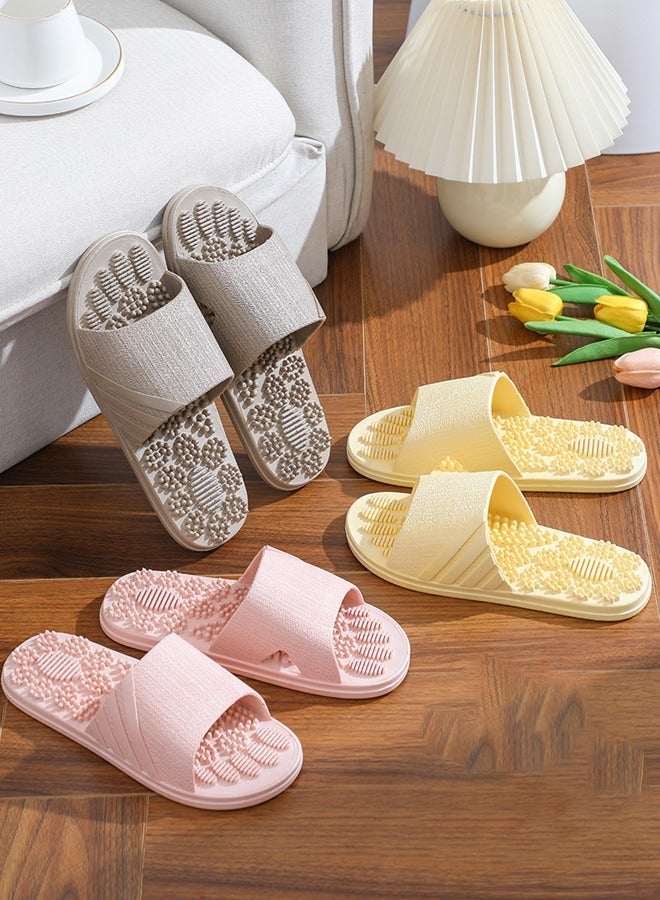 Massage Slippers for Plantar Fasciitis for Men, Acupuncture Slippers Plantar Pain Relief Non-Slip Massage Sandals Men Stress Relief for Bathï¼Greyï¼ - Image 4