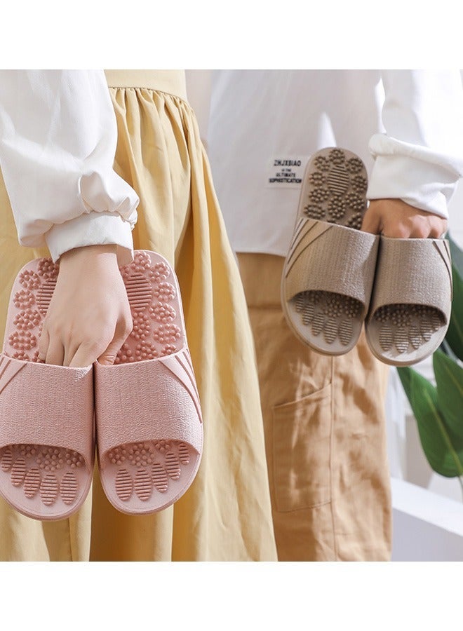 Massage Slippers for Plantar Fasciitis for Men, Acupuncture Slippers Plantar Pain Relief Non-Slip Massage Sandals Men Stress Relief for Bathï¼Greyï¼ - Image 3