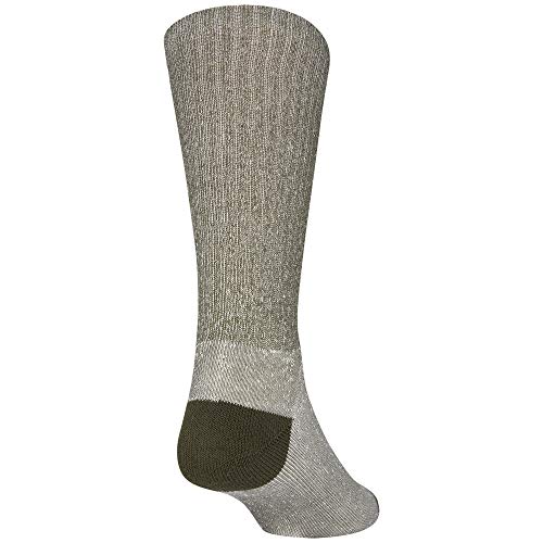 GOLDTOE Men's 656S Cotton Crew Athletic Socks, Multipairs, Khaki/Olive/Black/New Navy/Red/Brown Heather (6-Pairs), Large - Image 4