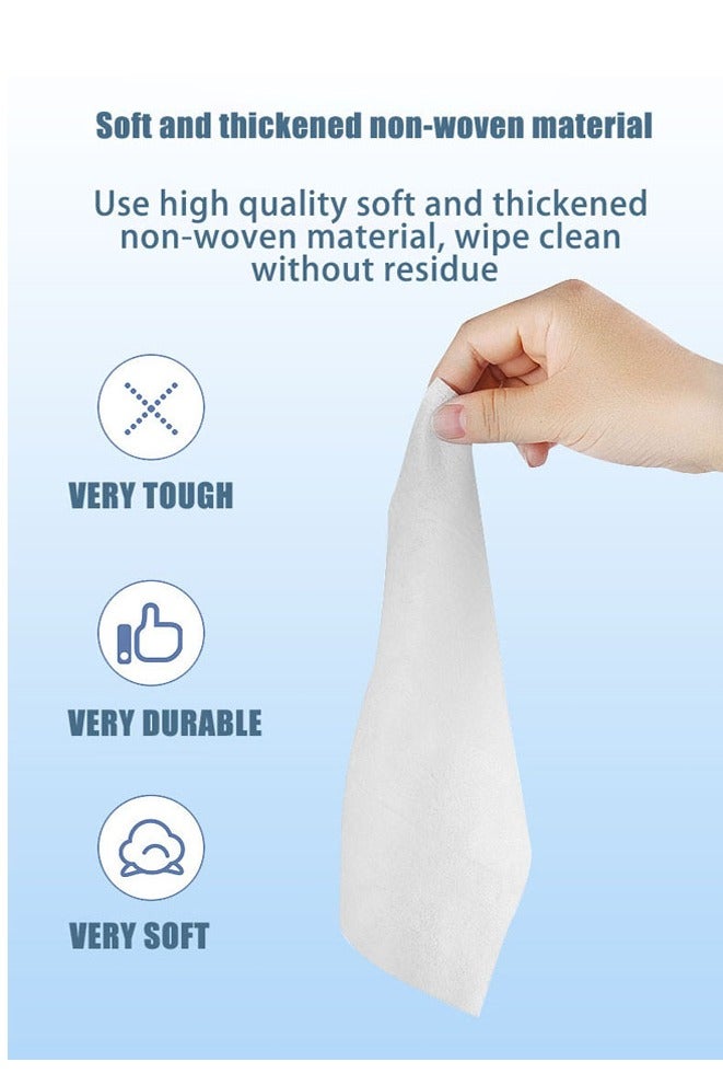 120/240/480PCS Hanging Disposable Towel, Cotton Tissue, Simple Cleaning Facial Tissues, Dry Wet Dual Portable Use for Sensitive Skin & Baby & Makeup Remover & Personal Care, 200 x 150mm, White  - Image 4